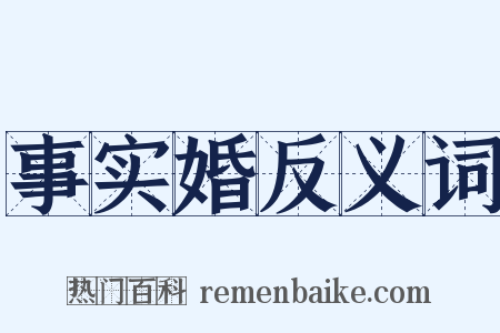 事实婚反义词是什么意思的图片
